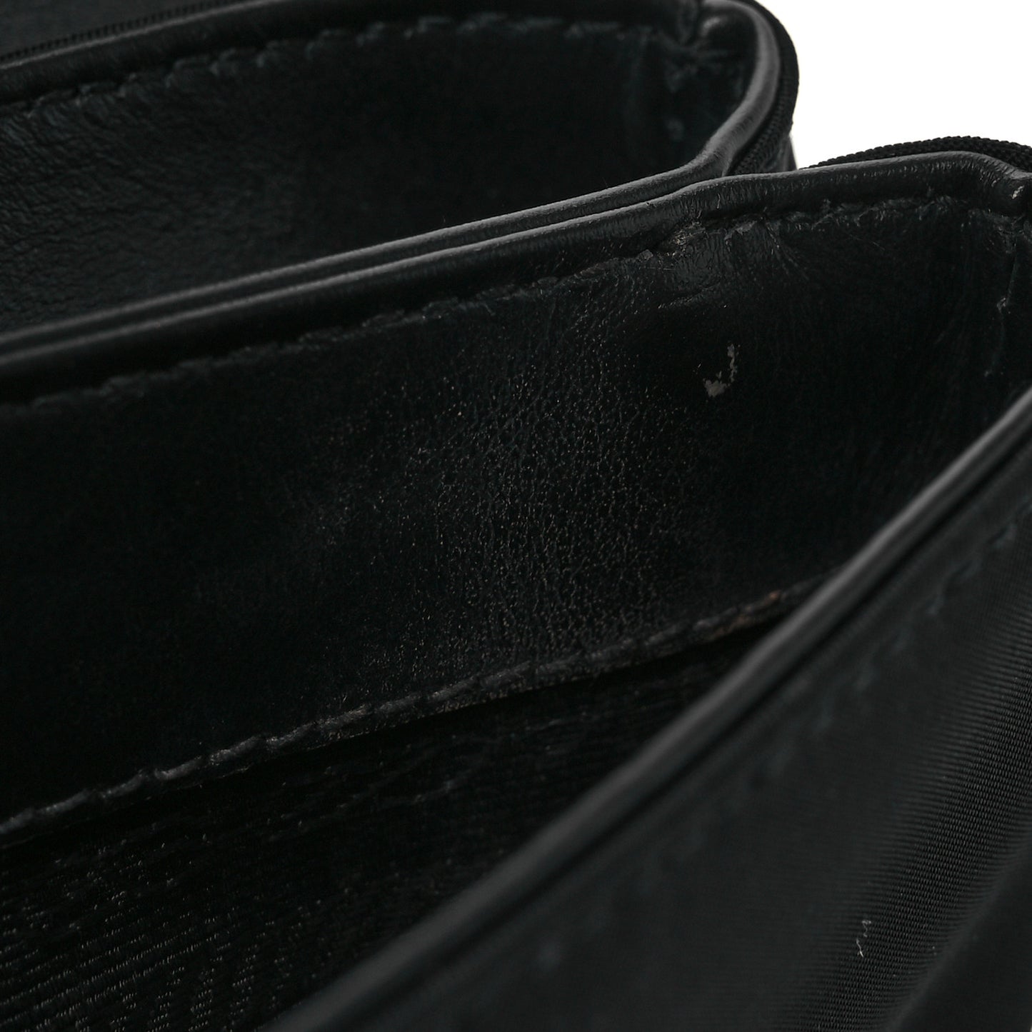 Saffiano Tessuto Nylon Chain Shoulder Bag Black