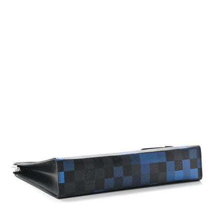 Louis Vuitton Damier Graphite Pixel Pochette Voyage MM Blue 4 of 6