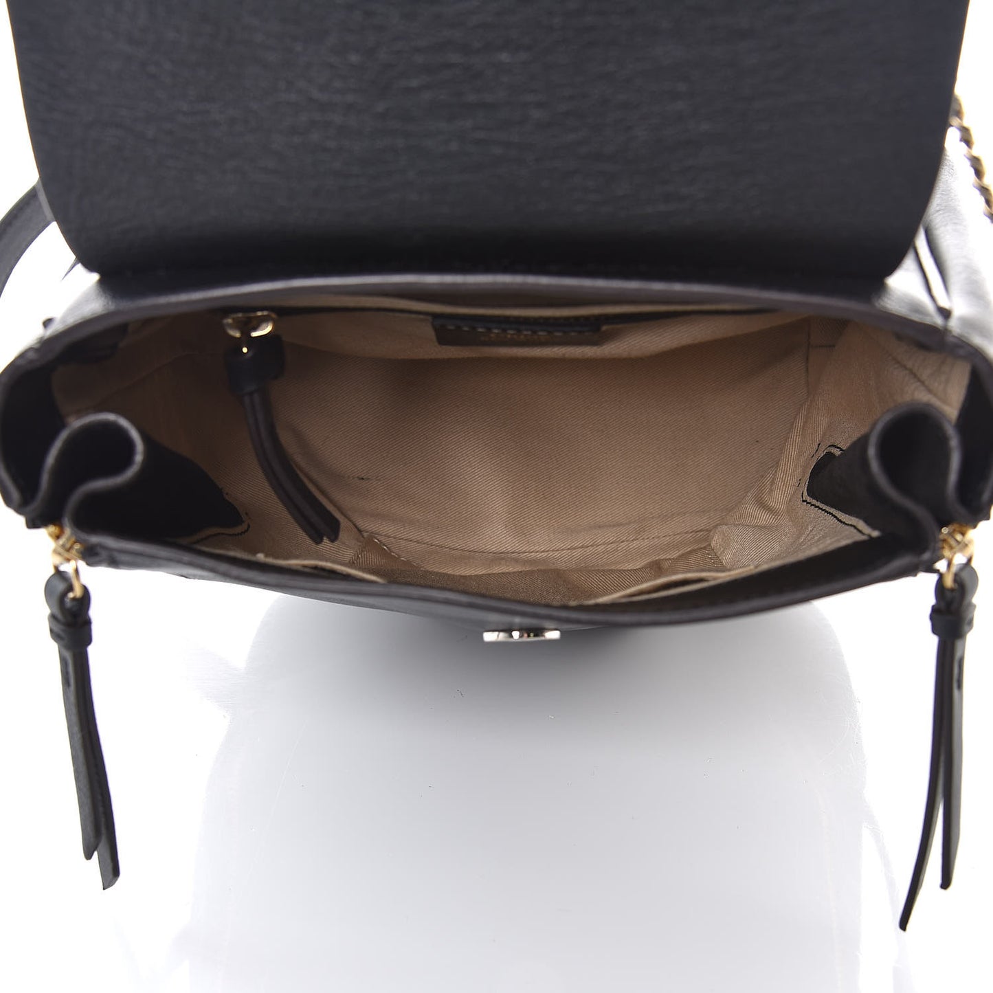 Suede Calfskin Small Faye Backpack Black