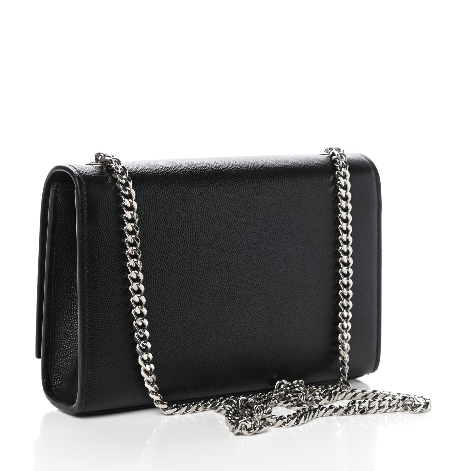 Saint Laurent Grain De Poudre Small Monogram Kate Satchel Black 3 of 9