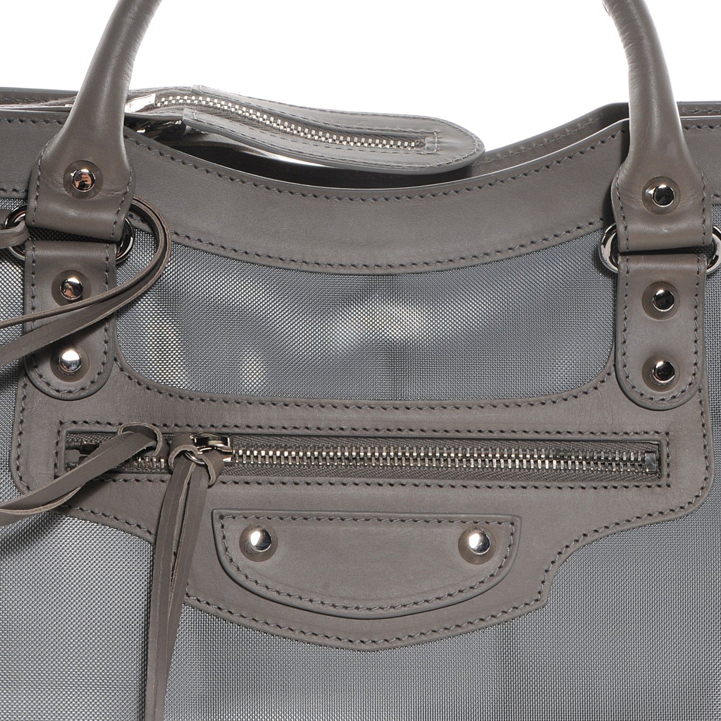 Technical Mesh Vegetable Calfskin Classic Silver Hardware City Gris Ardoise Gris Pyrite
