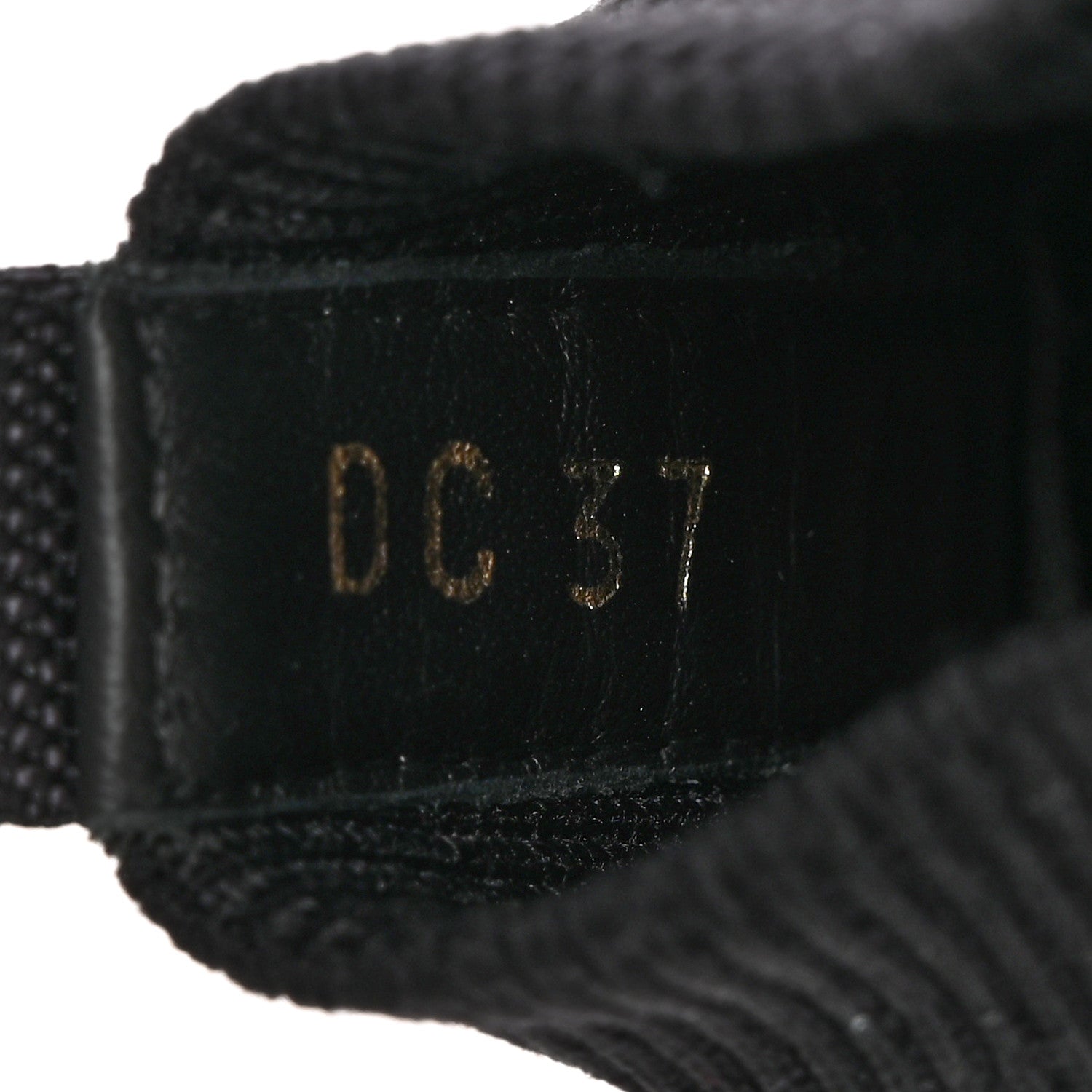 Christian Dior Technical Knit Calfskin Womens Walk'N'Dior High Top Sneakers 37 Black 9 of 11