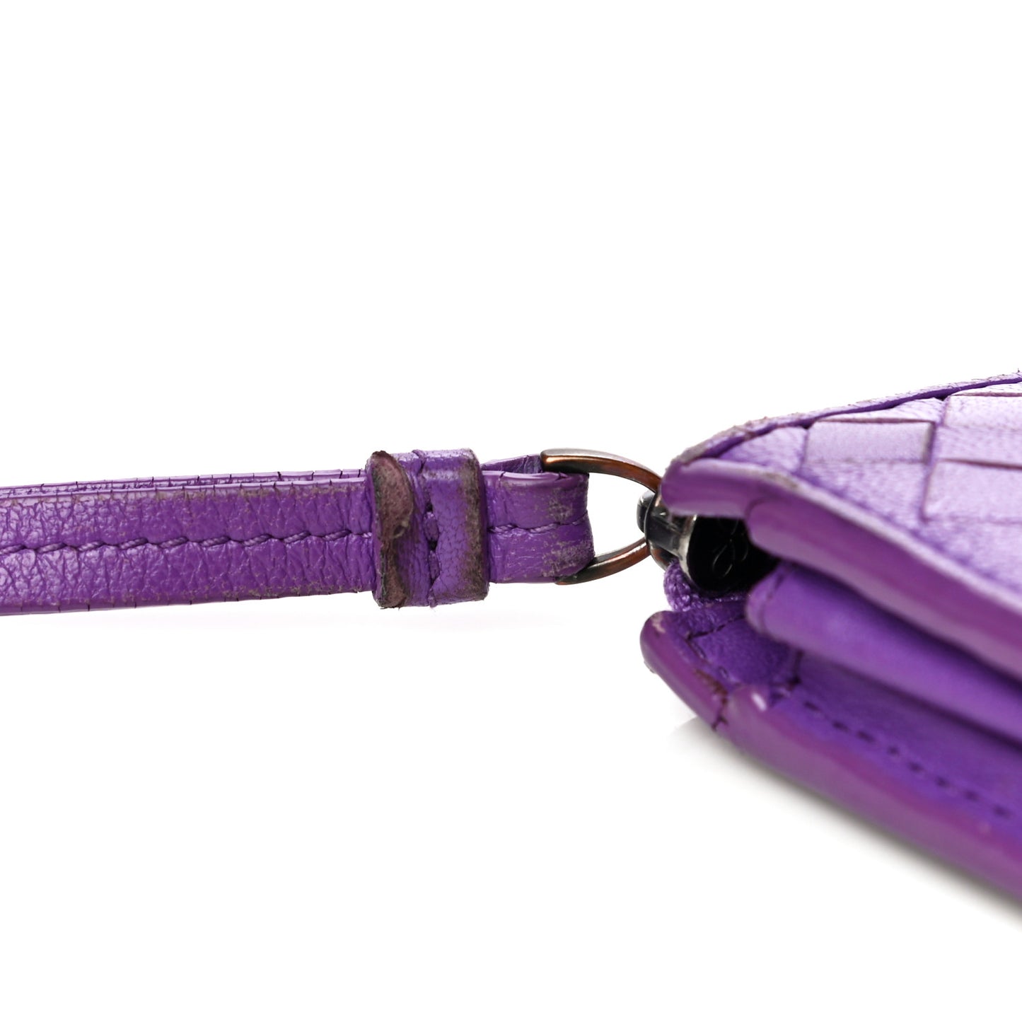 Nappa Intrecciato Wristlet Zip Wallet Byzantine