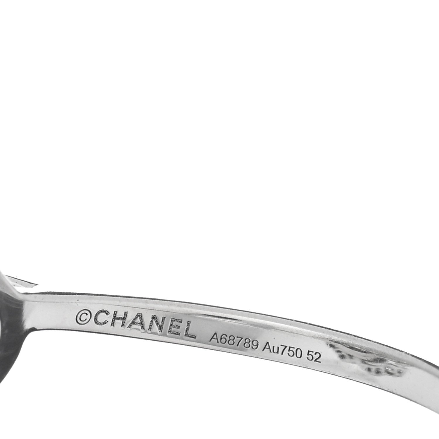 Chanel 18K White Gold Diamond Small Bouton de Camelia Ring 52 6 4 of 5