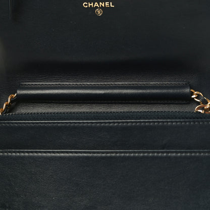 Chanel Caviar Quilted Boy Wallet On Chain WOC Navy 14 of 18