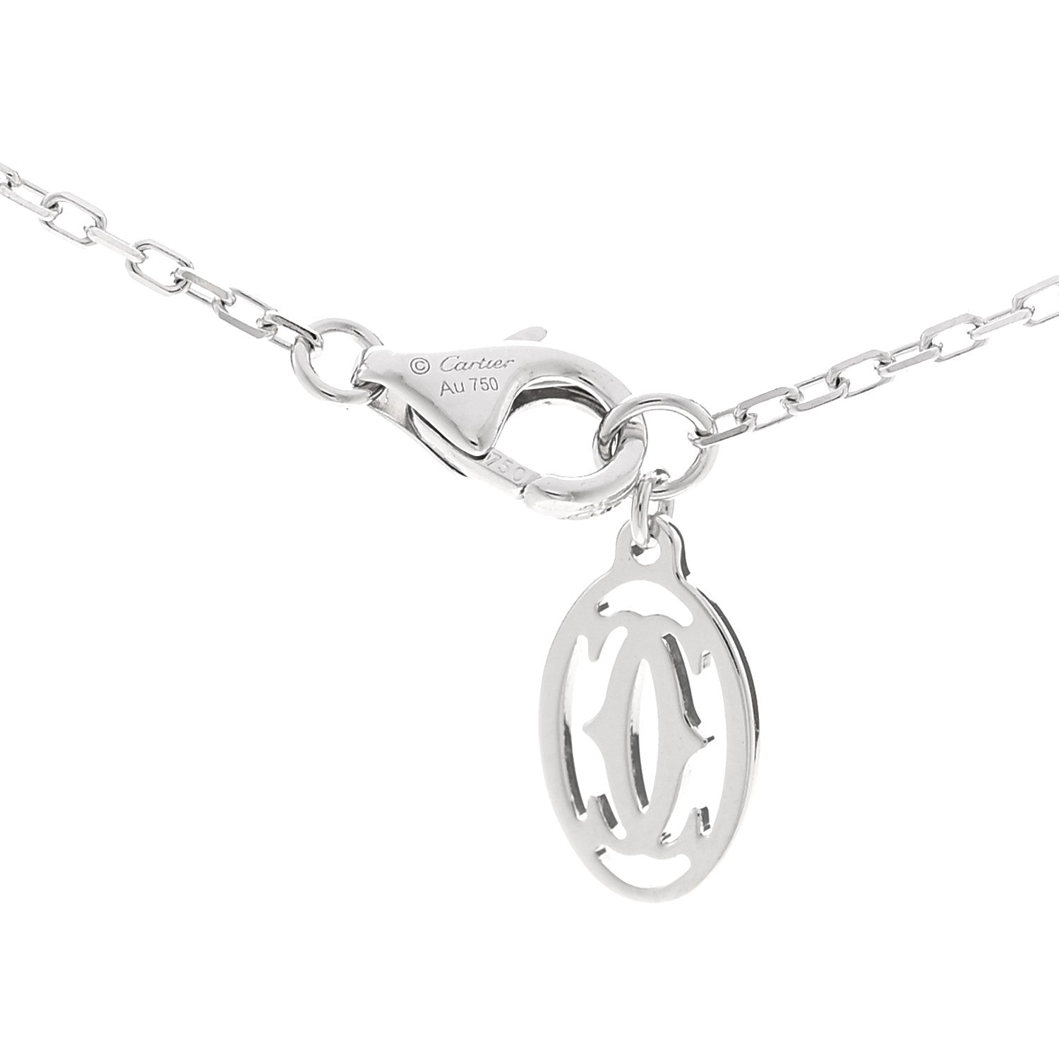 Cartier 18K White Gold Diamond SM D'Amour Pendant Necklace 4 of 4