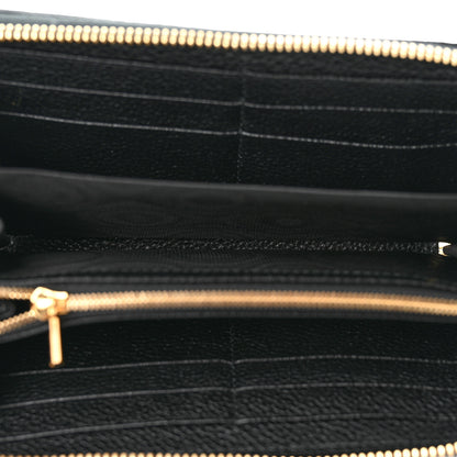 Gucci Grainy Calfskin Zumi Zip Around Wallet Black 5 of 8