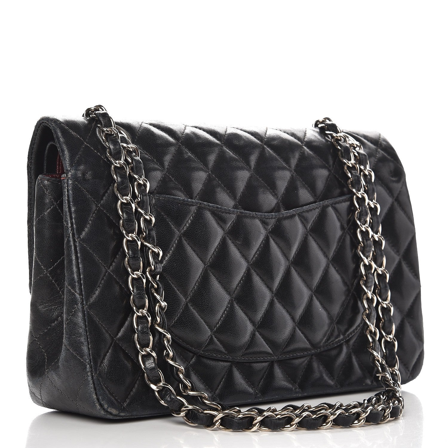 Chanel Lambskin Quilted Medium Double Flap Black 3 of 21