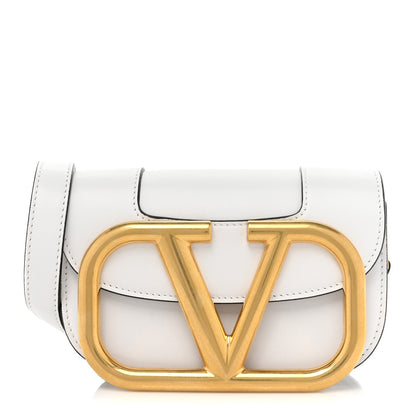 Valentino Garavani Calfskin Small Supervee Crossbody Bag Optic White 1 of 10