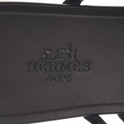 Hermes Rubber Chaine d'Ancre Nude Sandals 39 Black 7 of 7