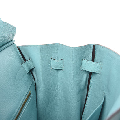 Hermes Togo Birkin 35 Bleu Atoll 24 of 48