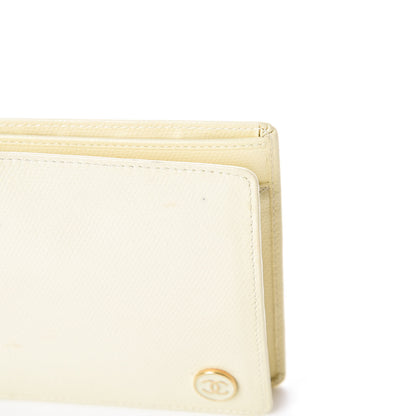 Chanel Grained Calfskin CC Button Bi-Fold Wallet Ivory 8 of 8