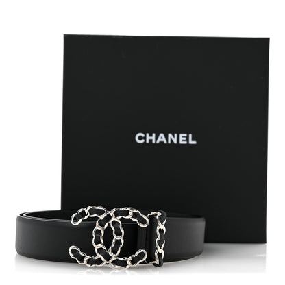 Chanel Calfskin CC Chain Belt 80 32 Black 8 of 8