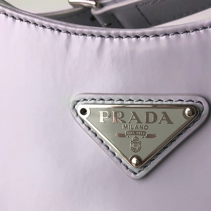 Prada Spazzolato Cleo Adjustable Strap Shoulder Bag Fiordaliso 5 of 5