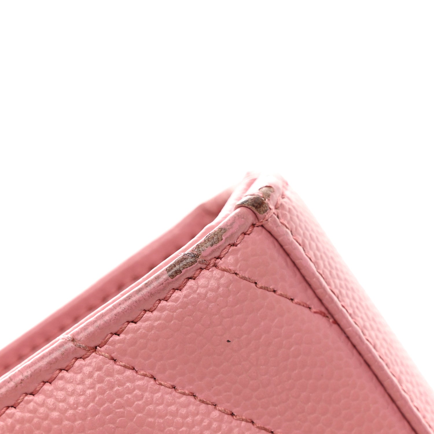 Saint Laurent Grain De Poudre Matelasse Chevron Monogram Chain Wallet Tender Pink 30 of 33