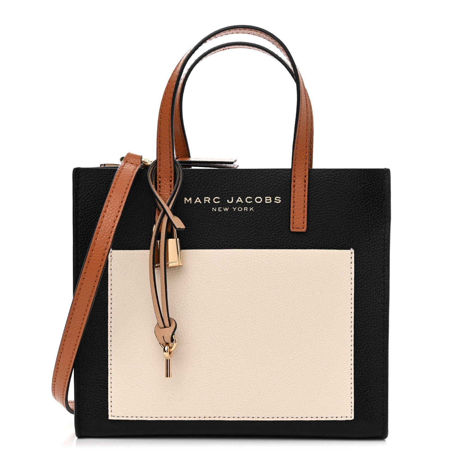 Marc Jacobs Calfskin Mini Grind Tote Bag Smoked Almond Multicolor 1 of 10
