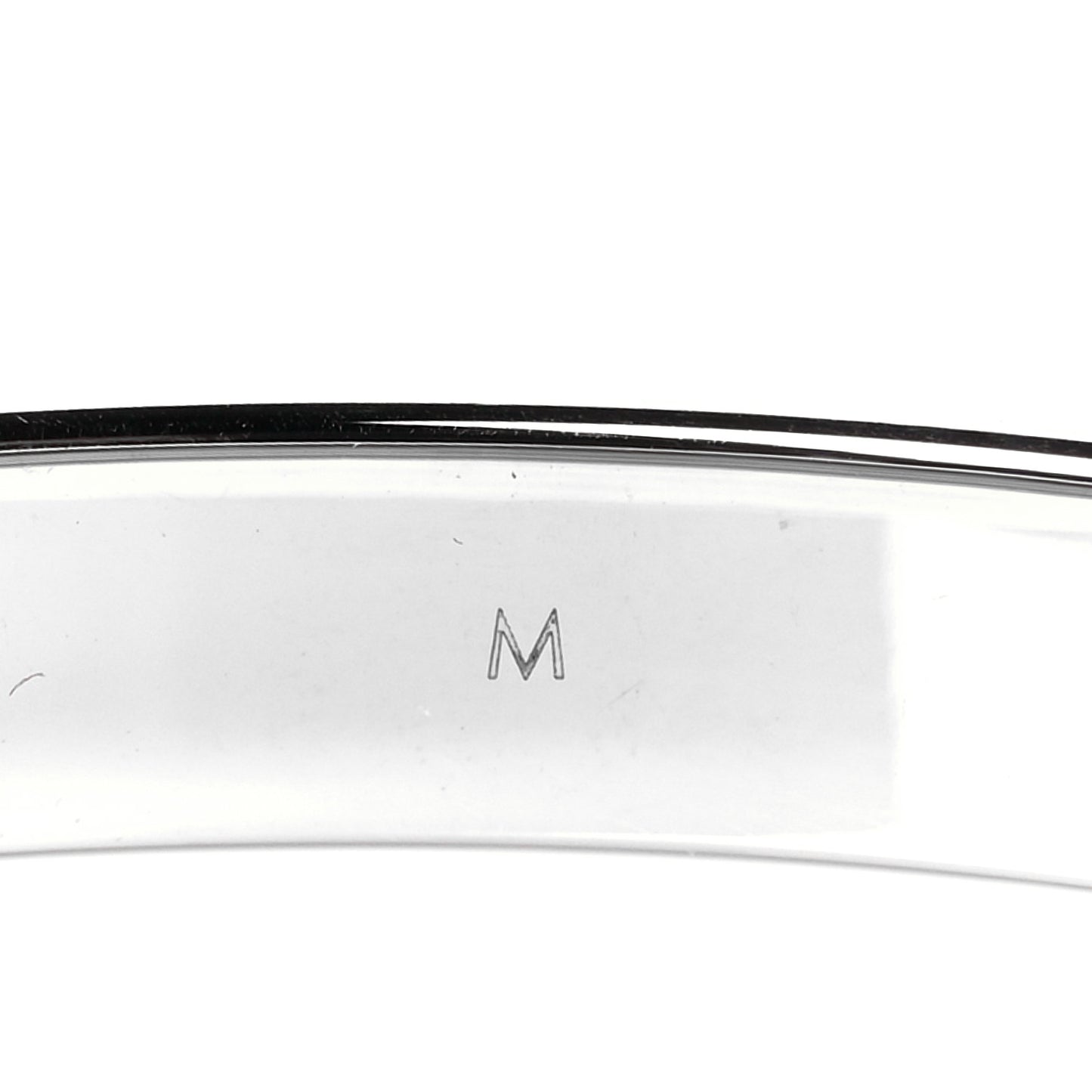Brass Palladium Plated Nanogram Cuff M Silver