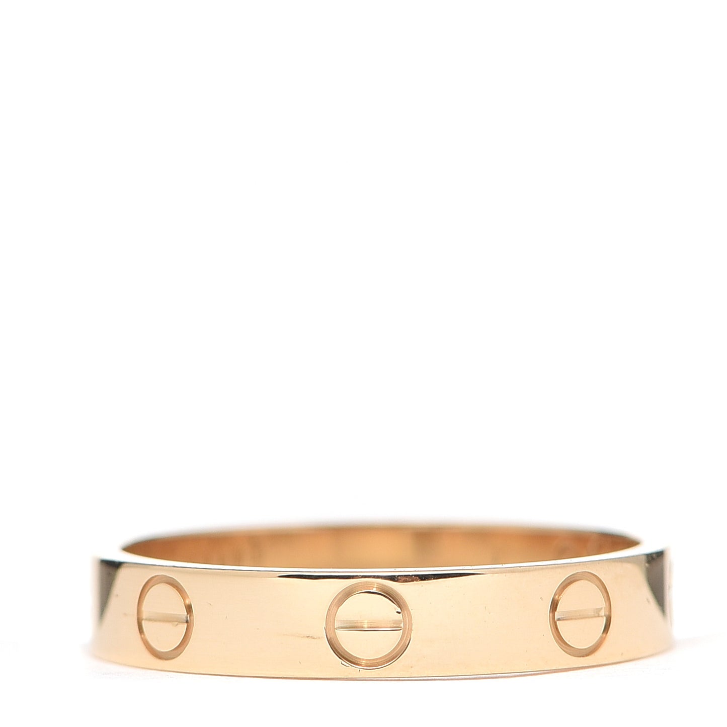 18K Yellow Gold 3.5mm LOVE Wedding Band Ring 56 7.5