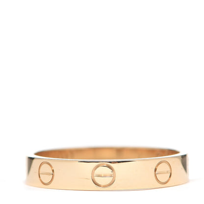 Cartier 18K Yellow Gold 3.5mm LOVE Wedding Band Ring 56 7.5 3 of 4