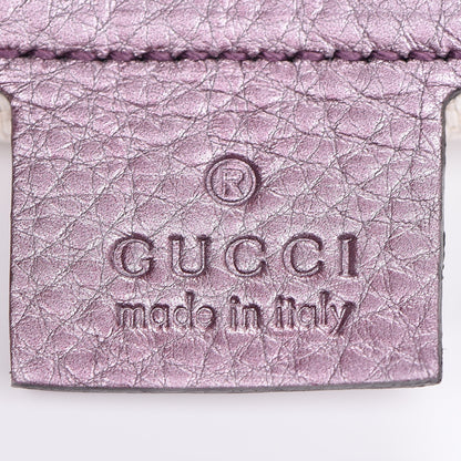 Gucci Metallic Pebbled Calfskin Small Soho Shoulder Bag Purple 15 of 21
