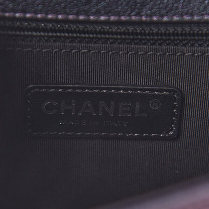 Chanel Iridescent Goatskin Quilted New Medium Boy Flap Purple 6 of 9