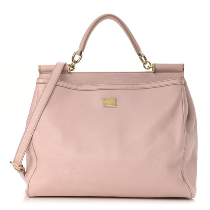 Dolce & Gabbana Grained Deerskin Extra Large Miss Sicily Satchel Light Pink 1 of 18