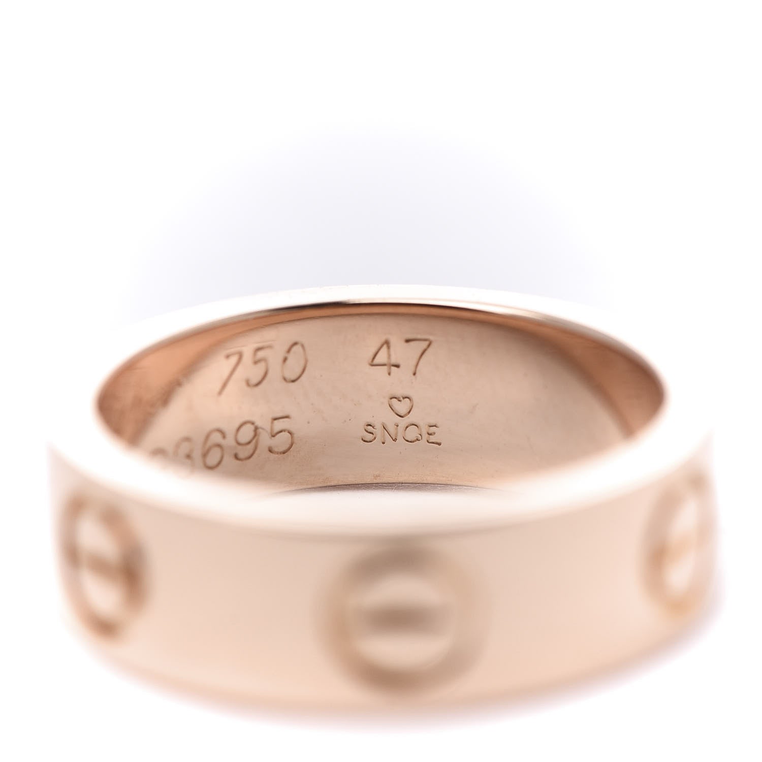 Cartier 18K Pink Gold 5.5mm LOVE Ring 47 4 5 of 5