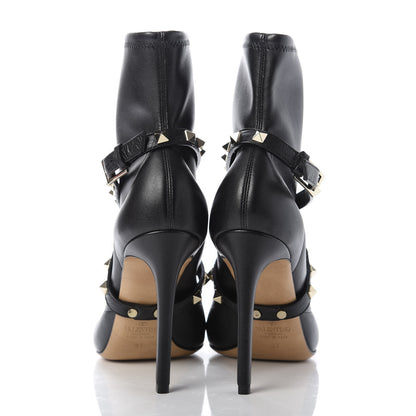 Valentino Garavani Calfskin Rockstud Ankle Boots 37 Black 6 of 8