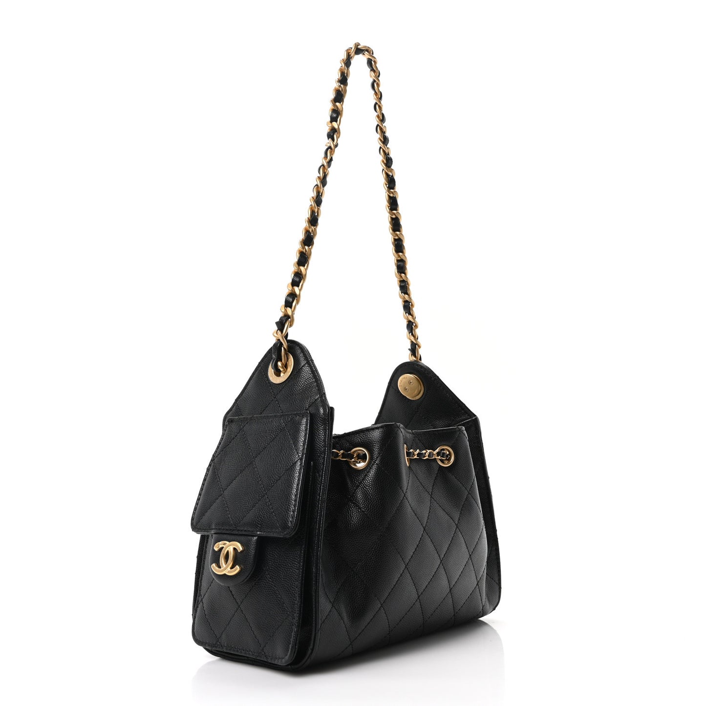 Caviar Quilted Mini Chanel 25 Handbag Black