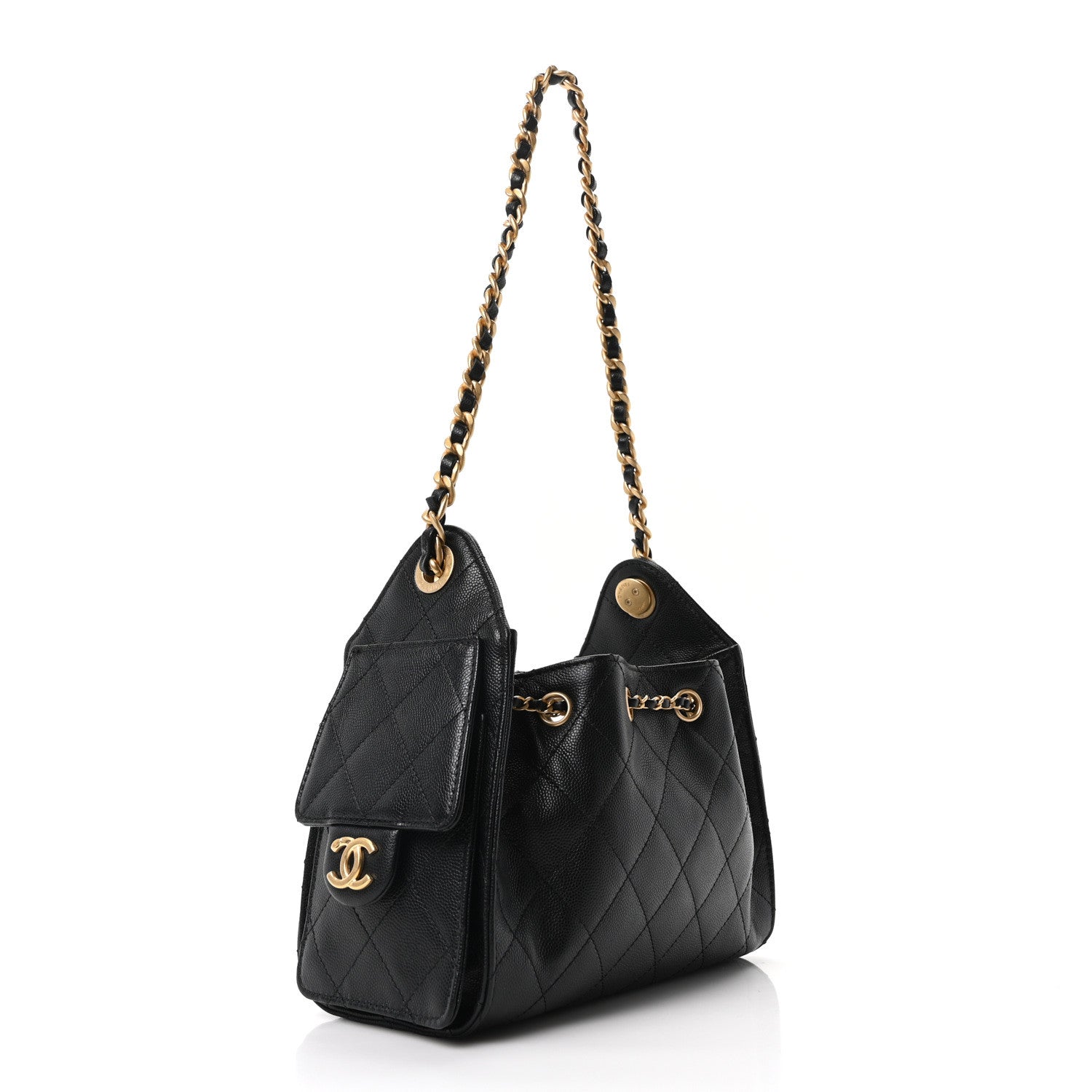 Chanel Caviar Quilted Mini Chanel 25 Handbag Black 3 of 10