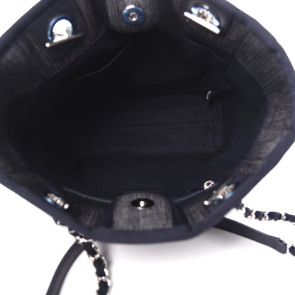 Chanel Denim Mini Deauville Tote Dark Blue 5 of 10