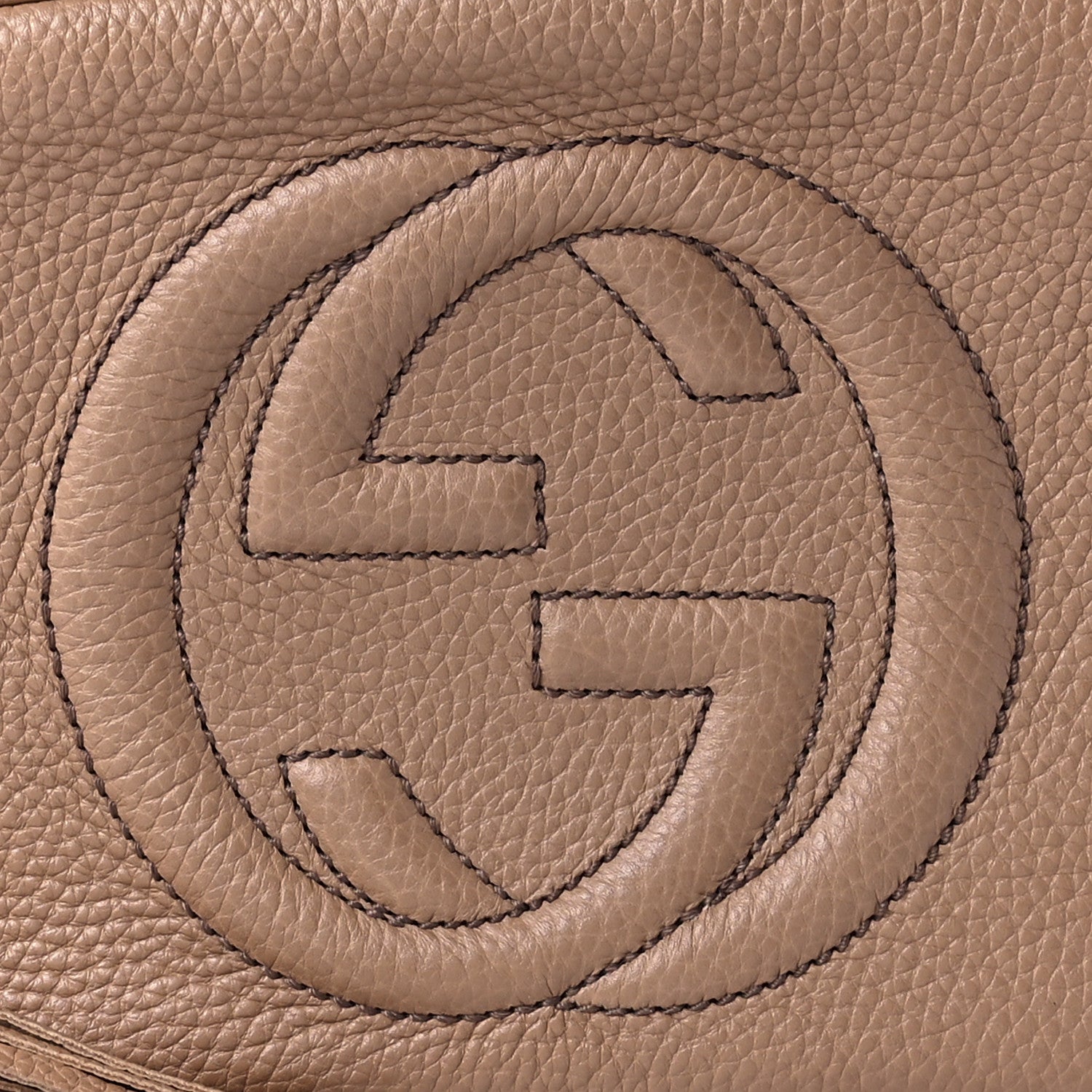 Gucci Pebbled Calfskin Small Soho Disco Bag Rose Beige 9 of 10