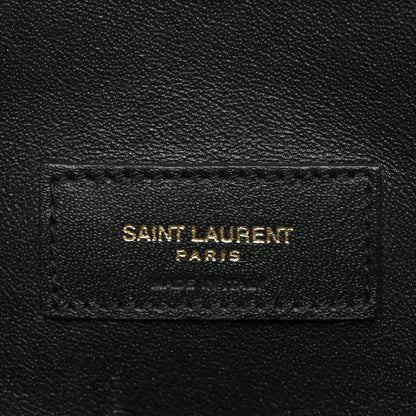 Saint Laurent Suede All-Over Monogram Convertible Tote Black 7 of 15
