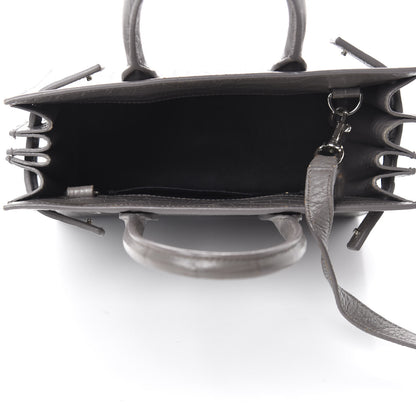 Saint Laurent Calfskin Crocodile Embossed Nano Sac De Jour Fog 6 of 10