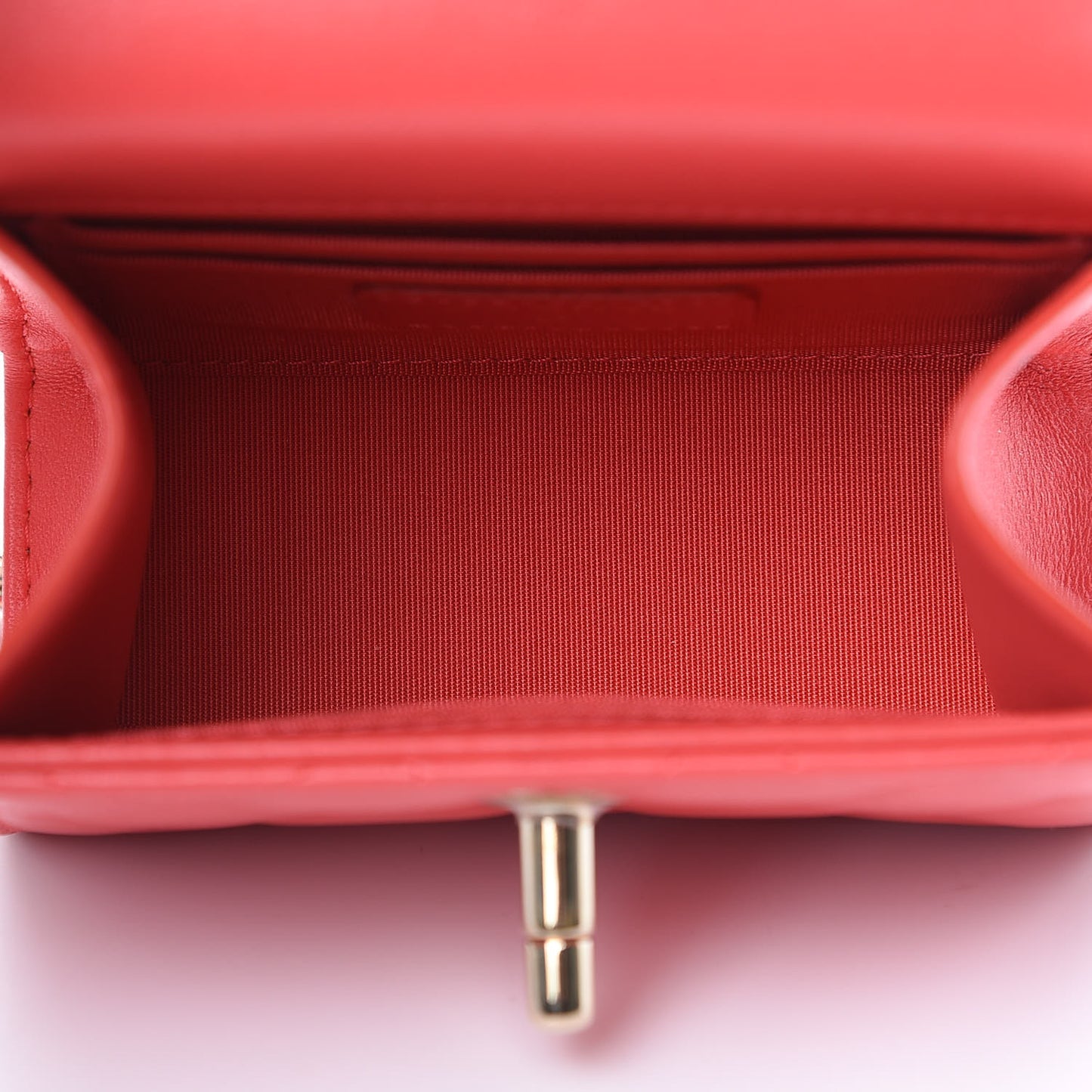 Lambskin Quilted Mini Trendy CC Chain Wallet Red