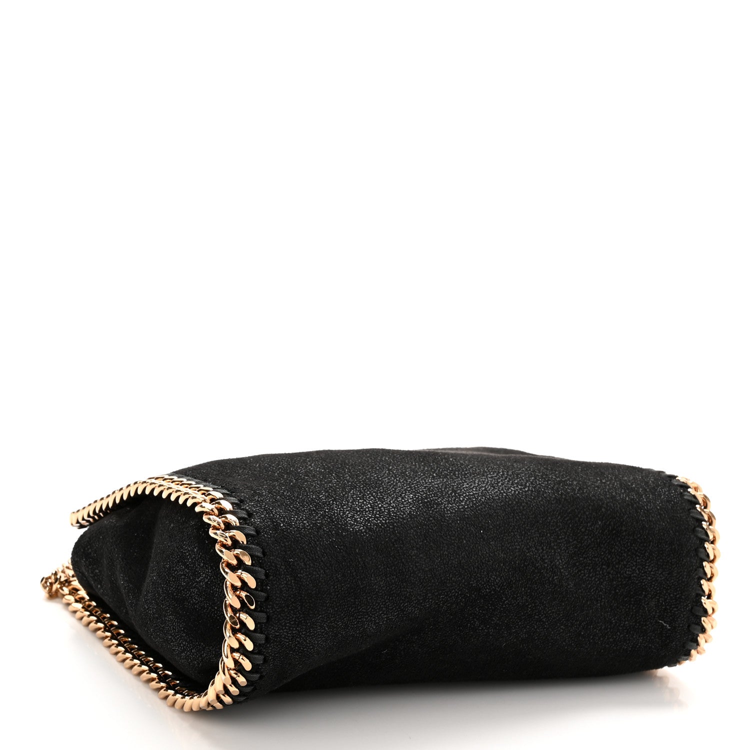 Stella McCartney Shaggy Deer Mini Falabella Fold Over Tote Black 4 of 10