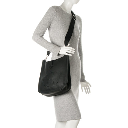 Hermes Taurillon Clemence Evelyne III GM Black 2 of 8