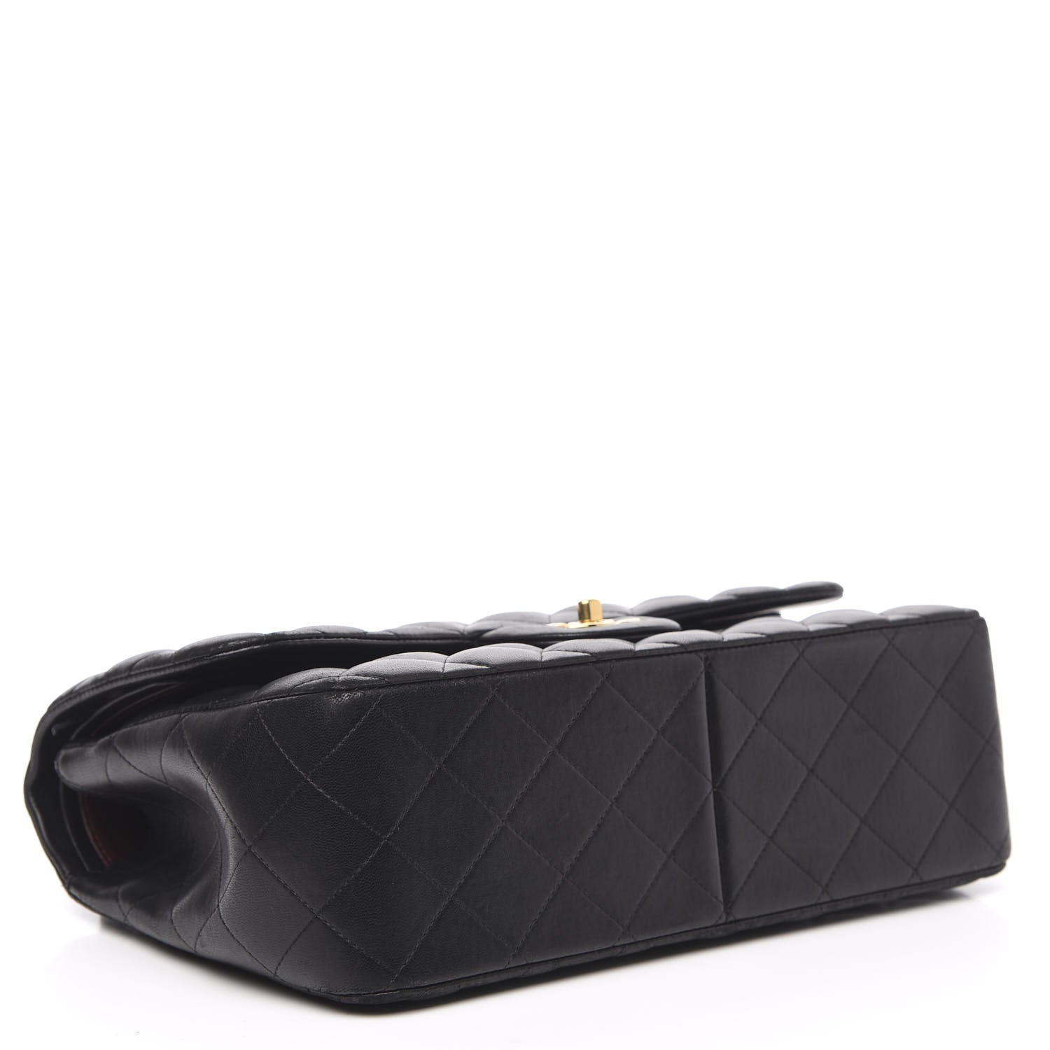 Chanel Lambskin Quilted Jumbo Double Flap Black 4 of 19