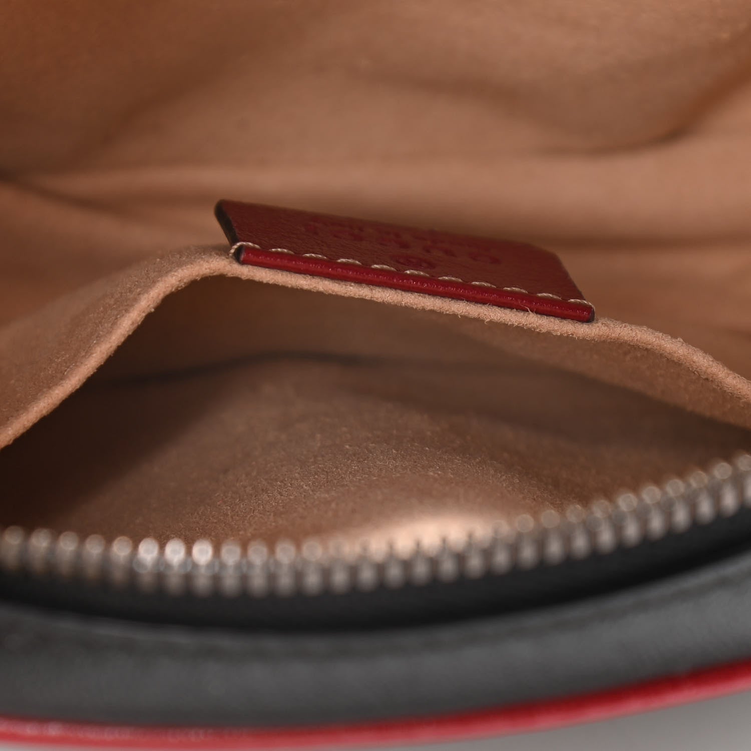 Gucci Azalea Calfskin Matelasse Diagonal Torchon GG Marmont Belt Bag 85 34 Black Romantic Cerise 11 of 11
