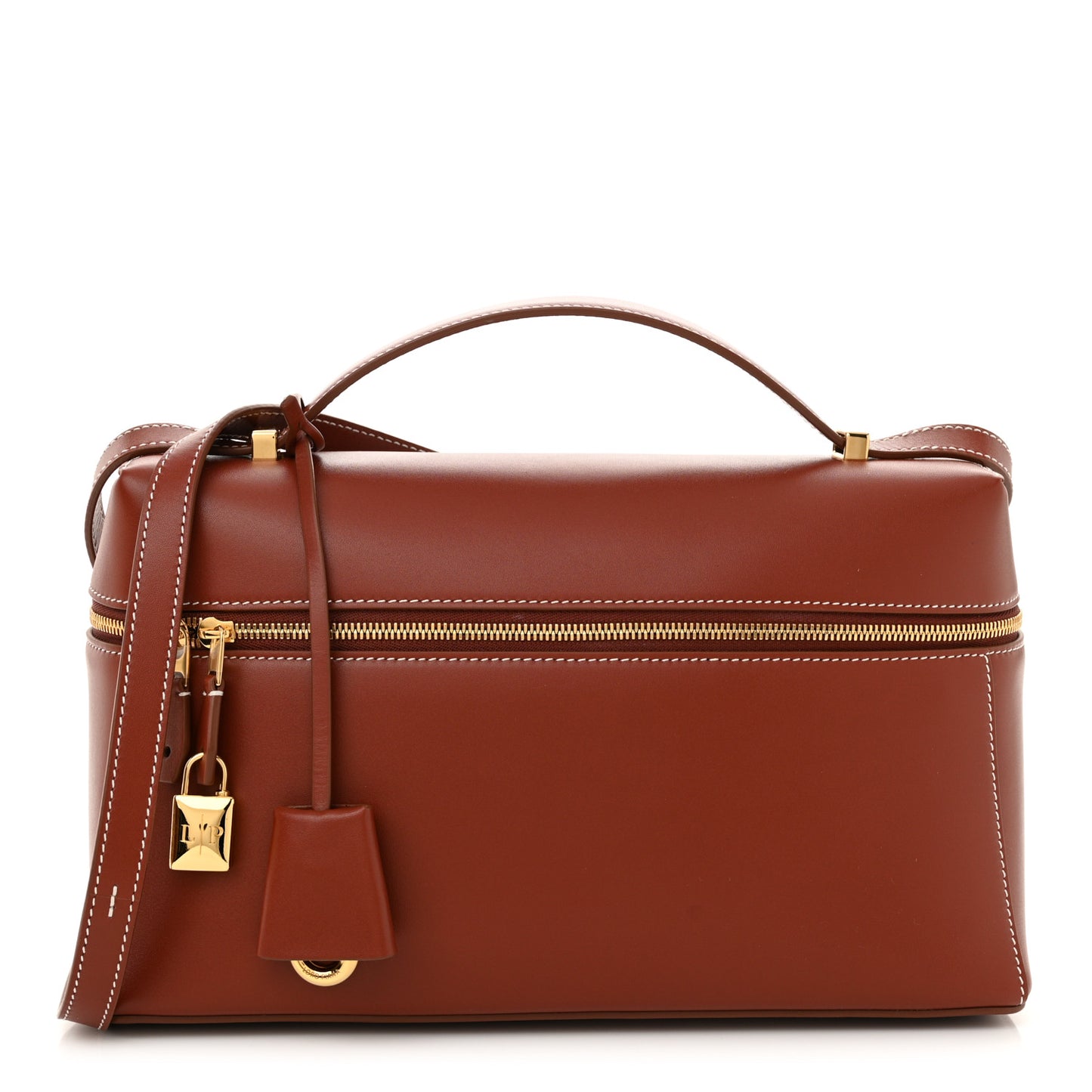 Saddle Calfskin Extra Bag L27 Deep Kummel
