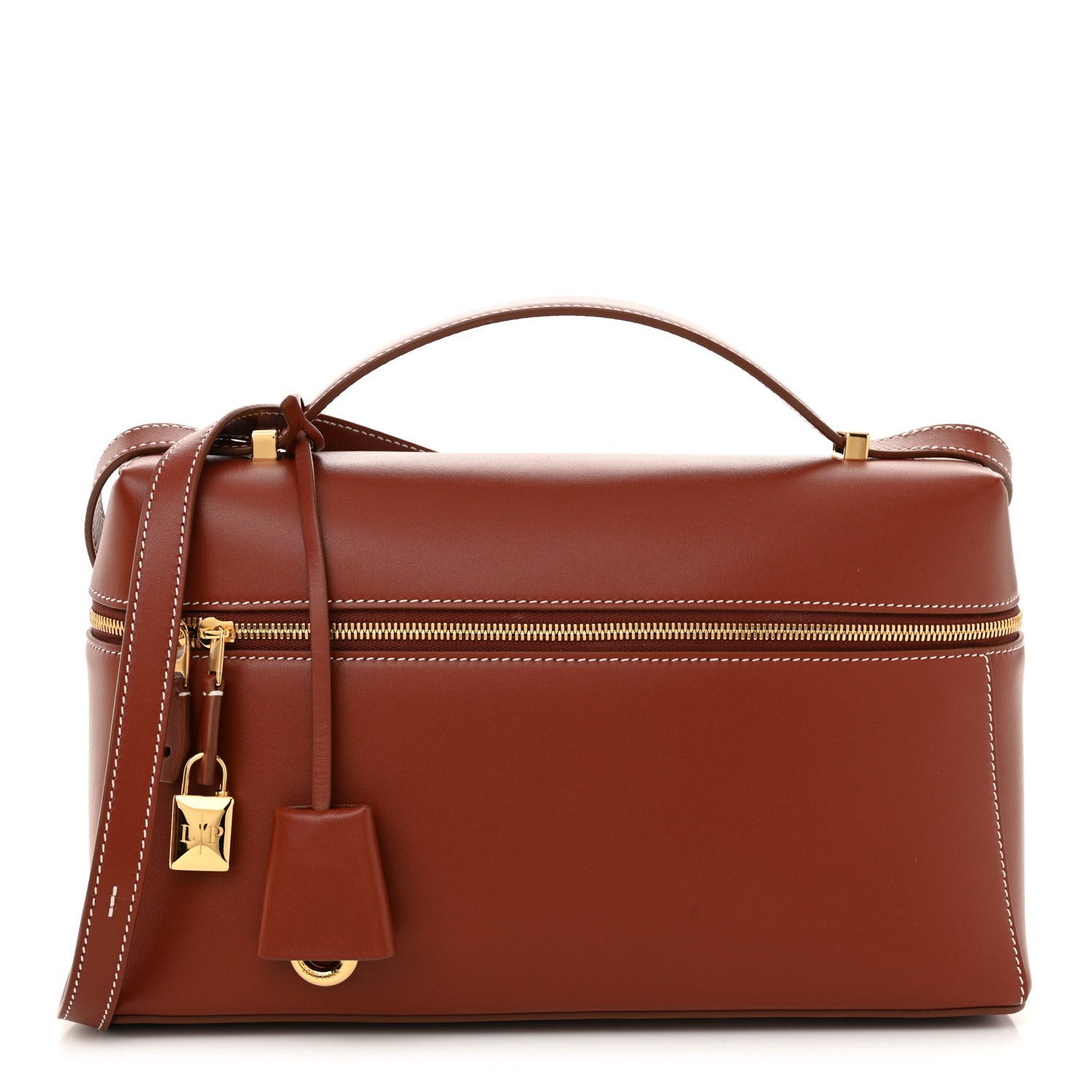 Loro Piana Saddle Calfskin Extra Bag L27 Deep Kummel 1 of 10