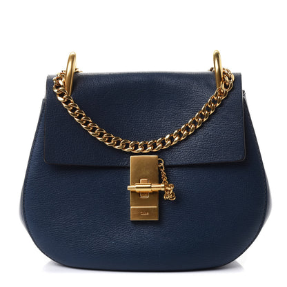 Chloe Goatskin Drew Shoulder Bag Denim Blue 1 of 4