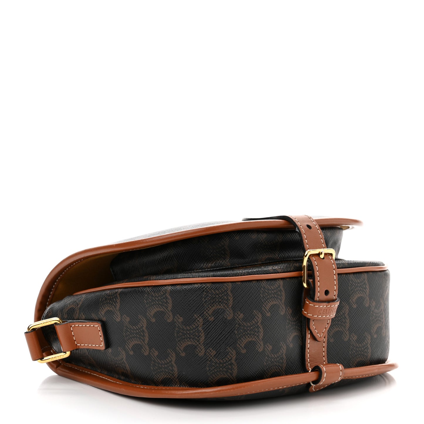 Triomphe Canvas Medium Folco Bag Tan