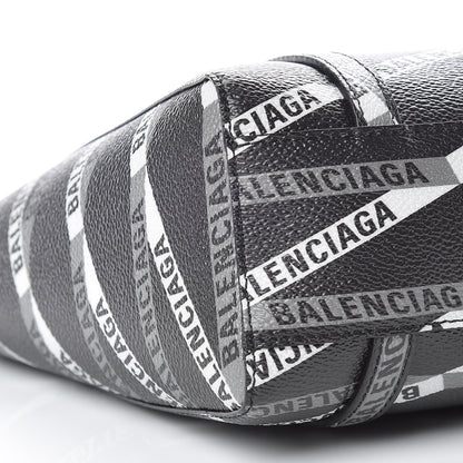 Balenciaga Coated Canvas Losange Monogram Mini Tote Black Grey 6 of 8