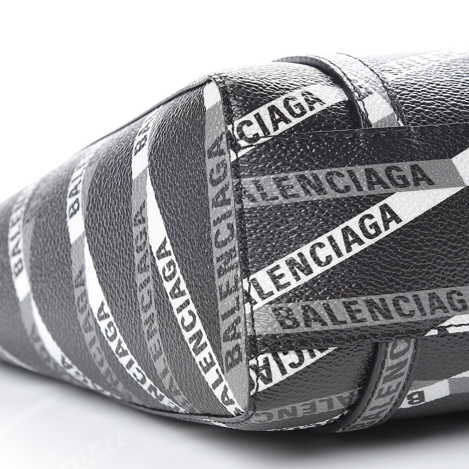 Balenciaga Coated Canvas Losange Monogram Mini Tote Black Grey 6 of 8