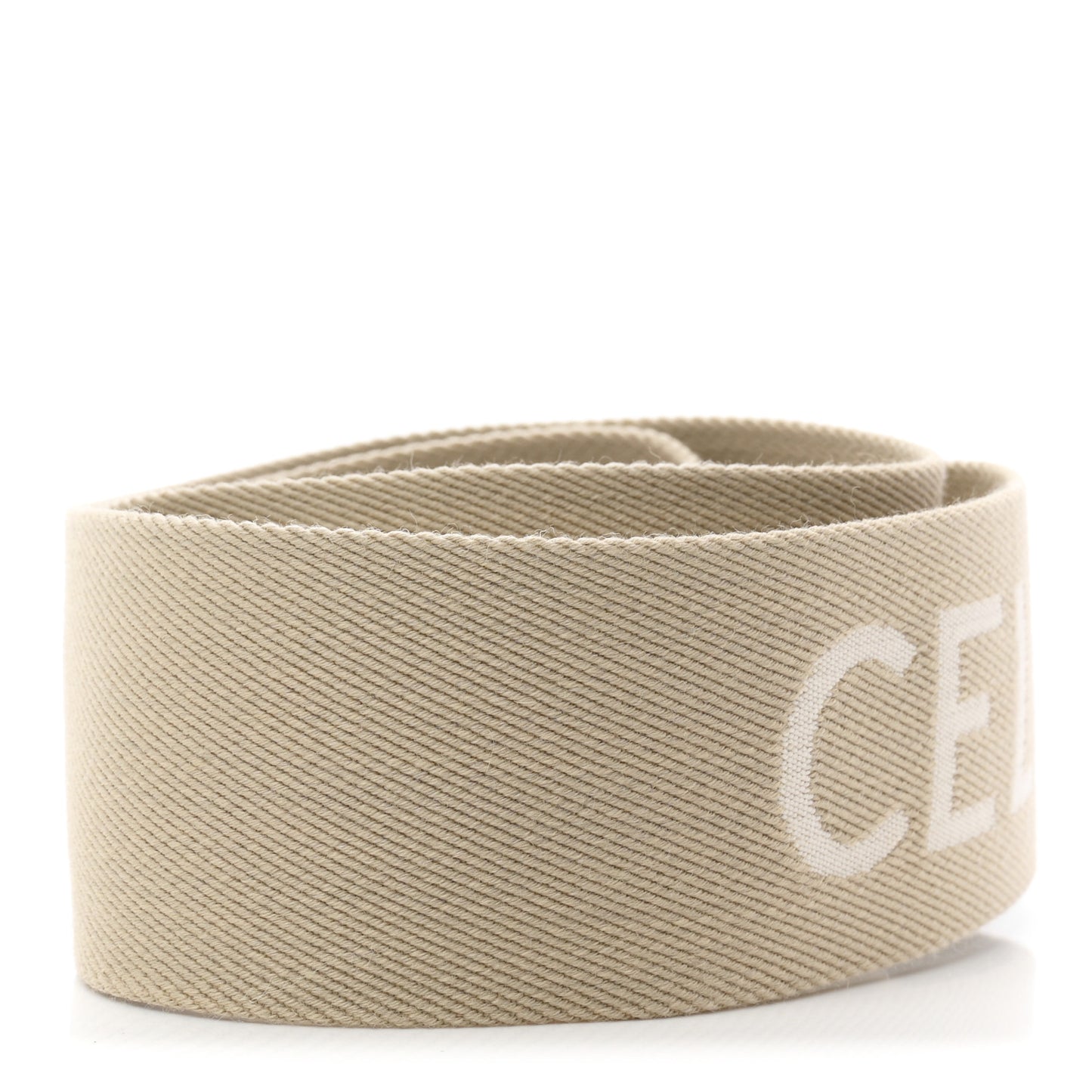 Jacquard Wool Logo Short Strap Beige White