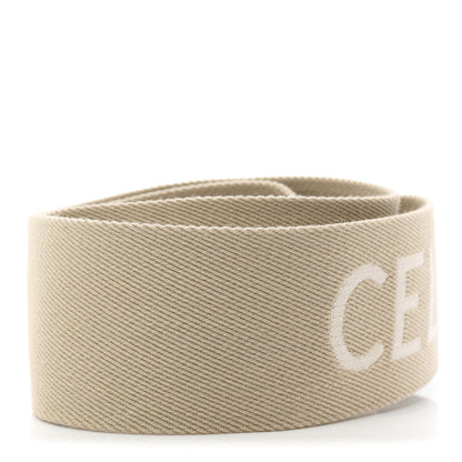 Celine Jacquard Wool Logo Short Strap Beige White 2 of 5