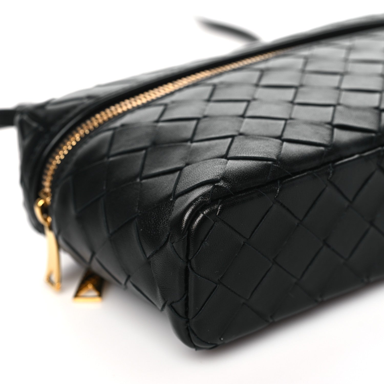 Bottega Veneta Calfskin Intrecciato Bang Bang Vanity Case Black 9 of 10