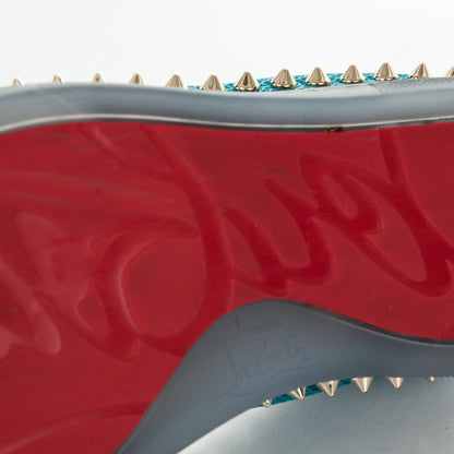 Christian Louboutin Technobee Pik Boat Flats 38 Ocean Light Gold 7 of 8