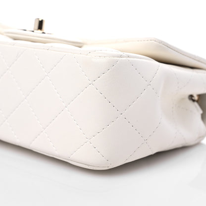 Chanel Lambskin Quilted Mini Rectangular Flap White 9 of 12